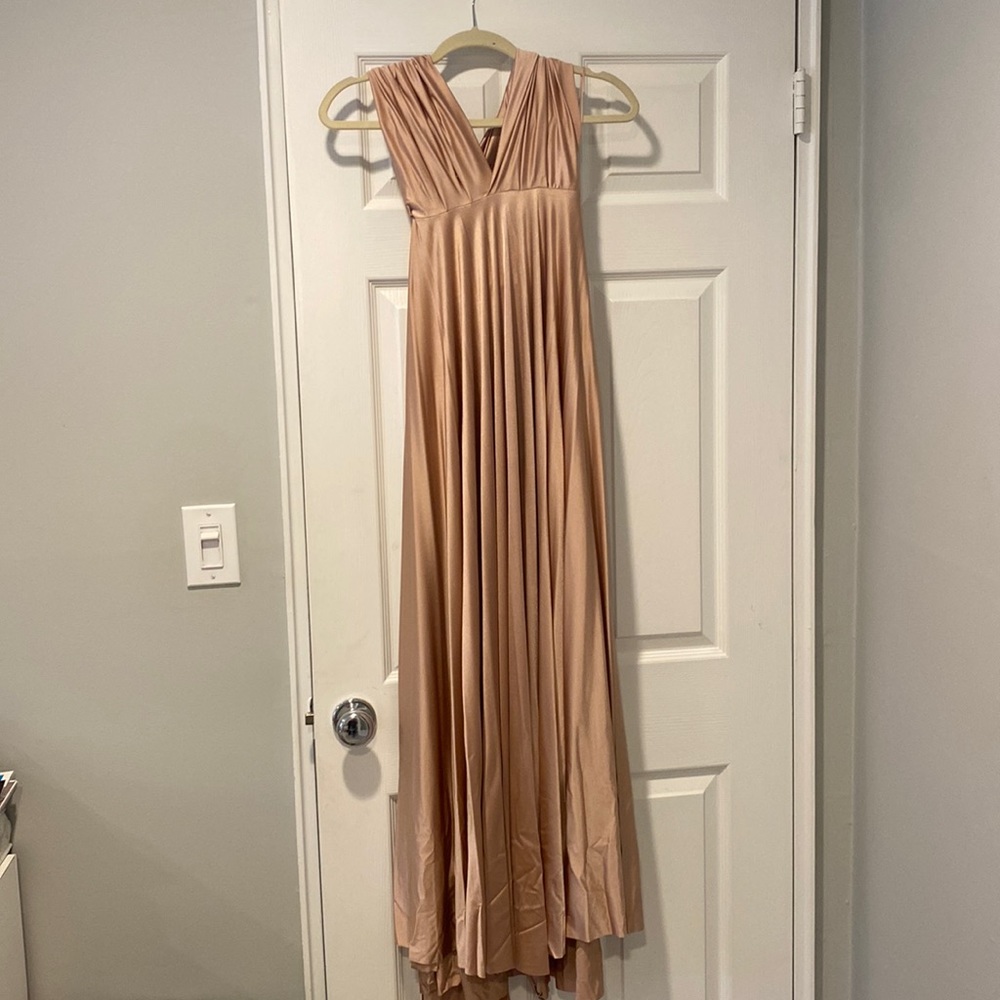 Two Birds Dress- champagne
